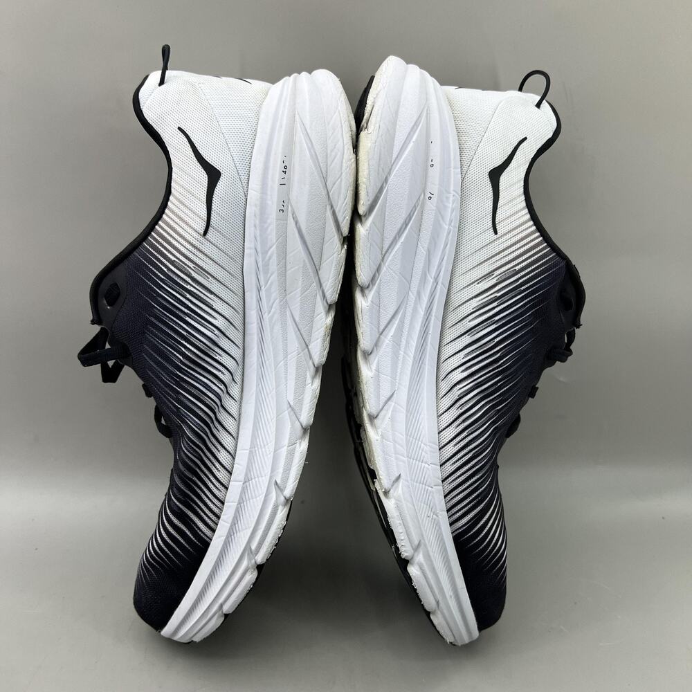 Hoka One One Rincon 3 Running Shoes Women Size 10.5 Black White Comfort Sneakers - Picture 6 of 8